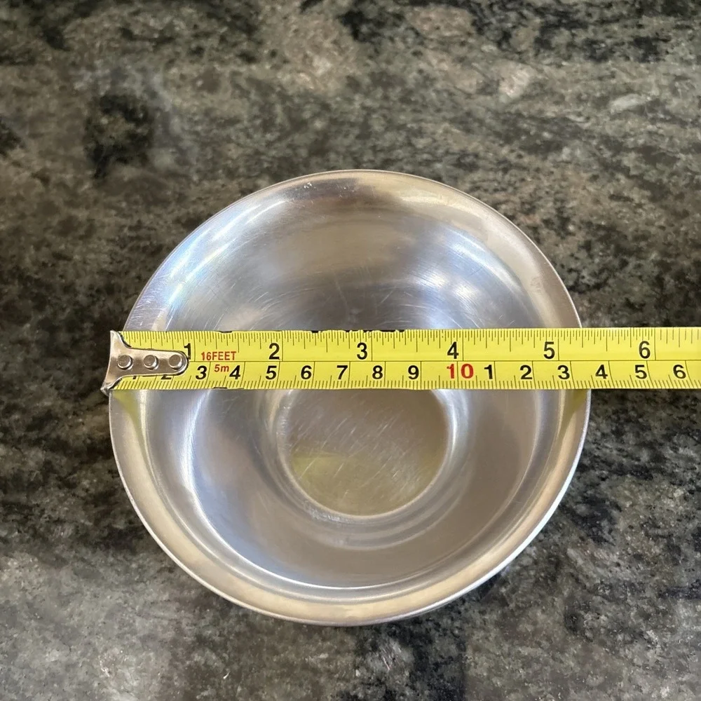 Vintage MCM Gravy Sauce Bowl Attached‎ Underplate 18/8 Stainless Steel Denmark